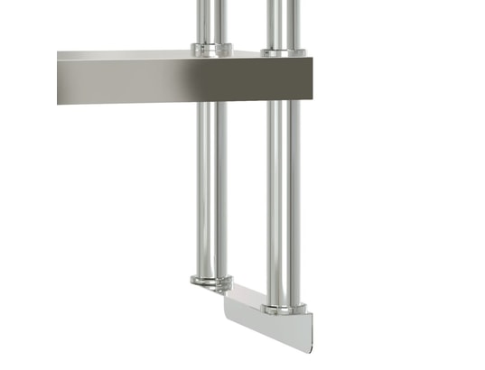 VIDAXL - Mobilier de cuisine Table de travail de cuisine avec étagère 110x55x150 cm inox