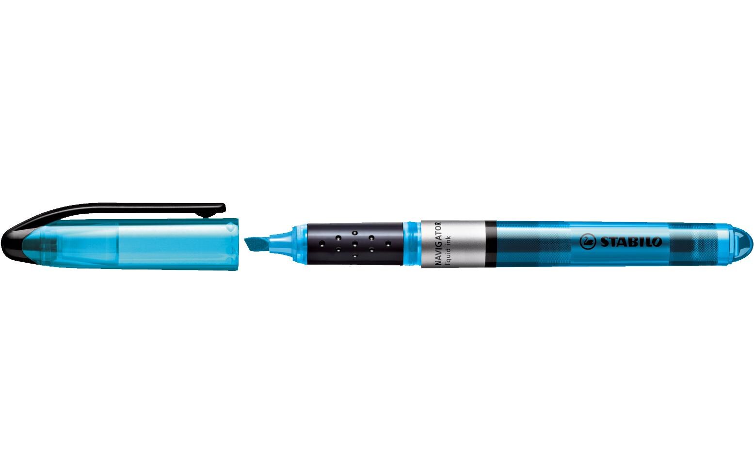 Textmarker Navigator Blau, 10 StückLeuchtmarker mit Keilspitze