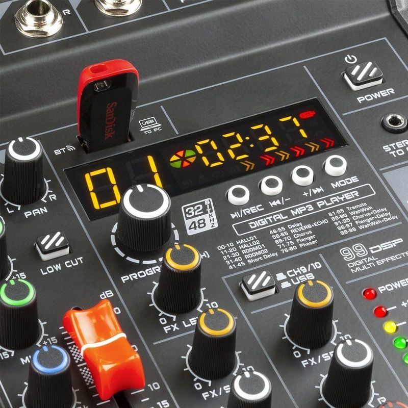 Vonyx - VM-KG08 - Mengpaneel - Bluetooth - DSP - MP3 Speler - USB Audio Interface