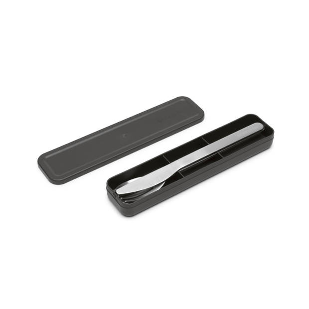 Brabantia Make & Take bestekset 3-delig (mes, vork en lepel) - Dark Grey