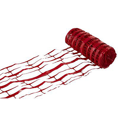 Grillage avertisseur Interplast en PVC coloris rouge pour la signalisation des réseaux électriques enterrés L.25 m x l.30 cm