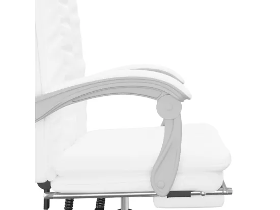 Fauteuil inclinable de bureau Blanc Similicuir