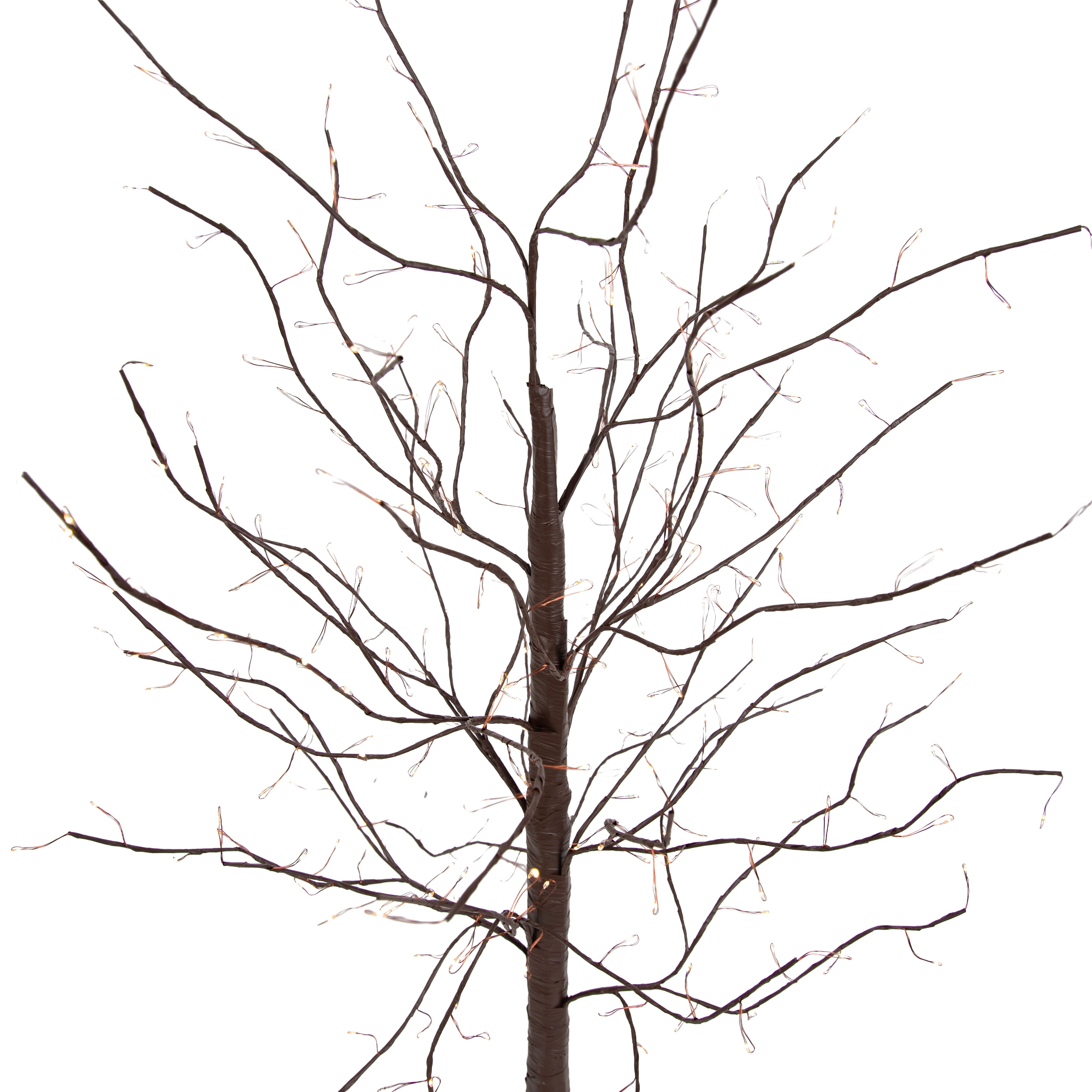Kerst vloerlamp bruin boom 120cm incl. LED met timer IP44 - Ki