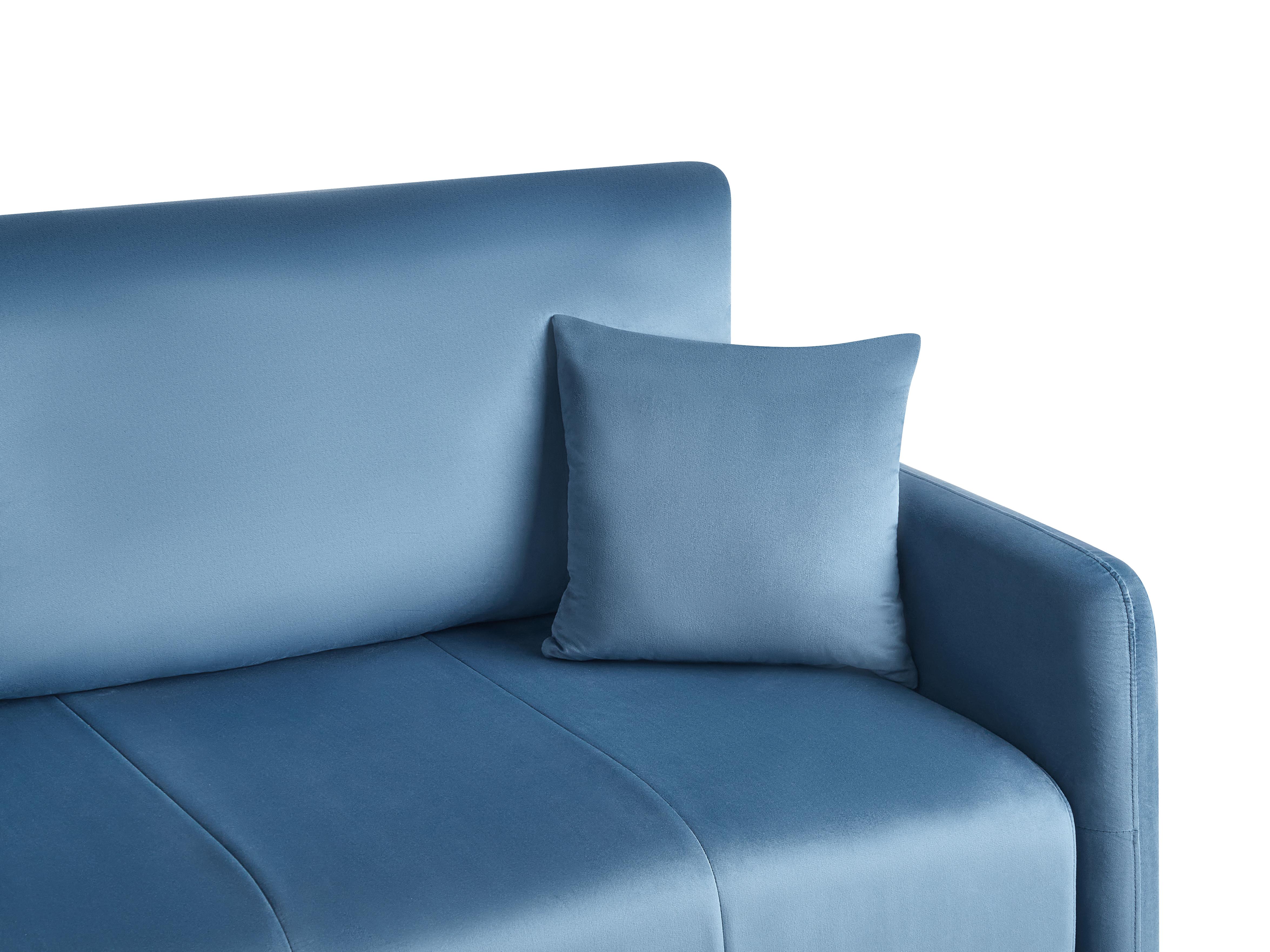 Slaapbank 3-zits EGGE Fluweel Blauw