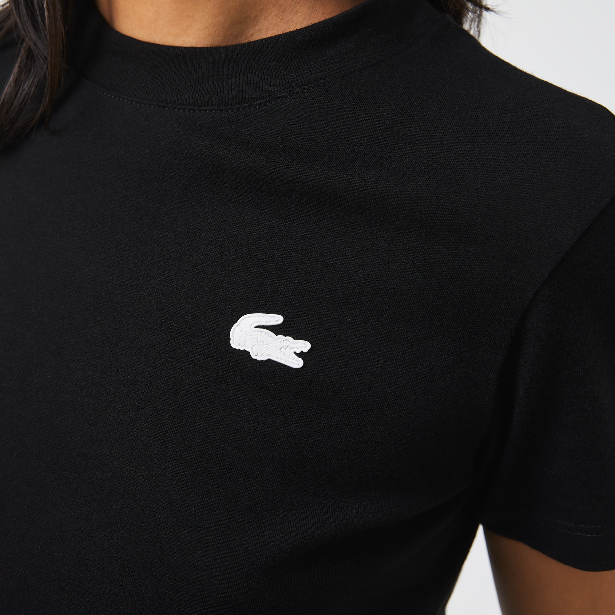 T-shirt jersey technique de coton biologique ultra-dry T-Shirts - Noir - Lacoste - Femme
