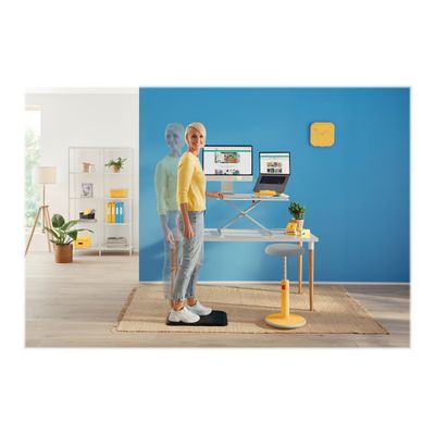 Leitz Ergo Cosy 2 en 1 - Tabouret ergonomique assis/debout - hauteur réglable jusqu'à 79 cm - jaune chaleureux
