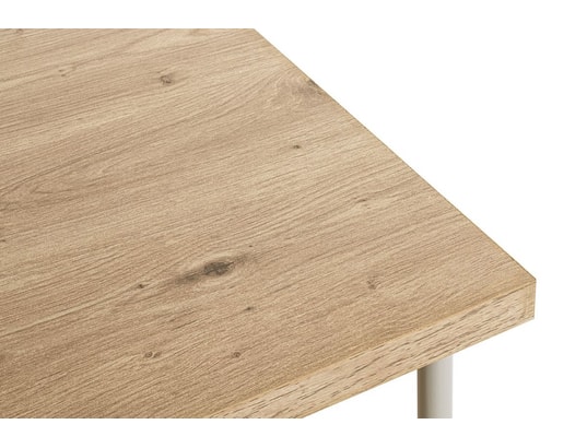 PEGANE - Table de desserte en bois coloris chêne clair et métal color...