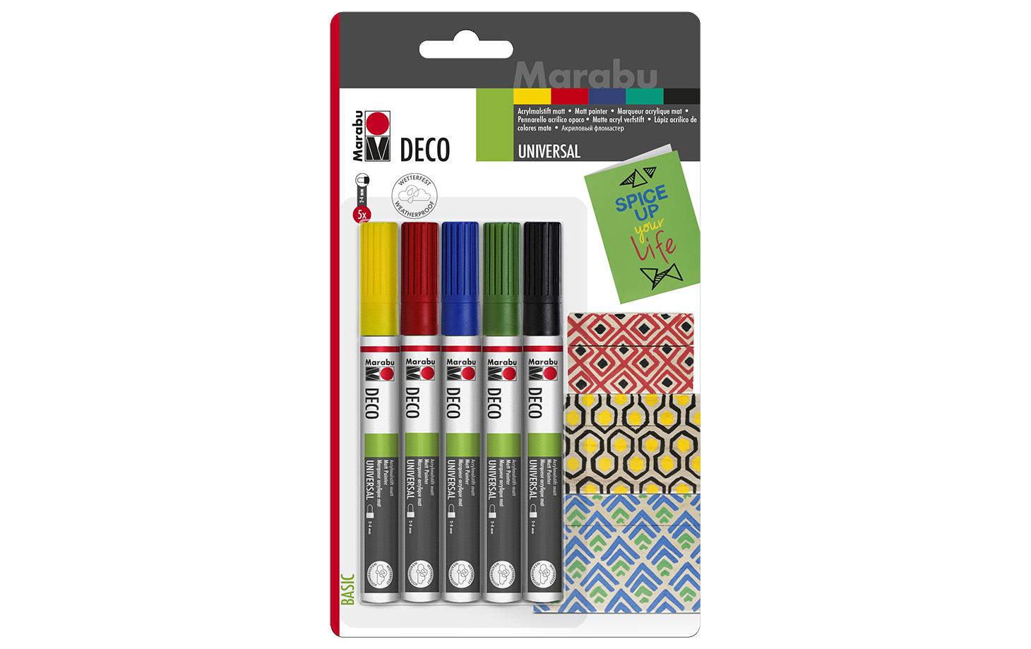 Acrylmarker Deco Painter 2 - 4 mm, 5 StückMarker auf Wasserbasis