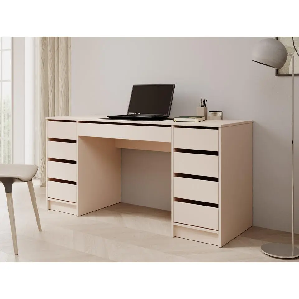Meubella - Bureau Avio 2 - Beige - 154 cm