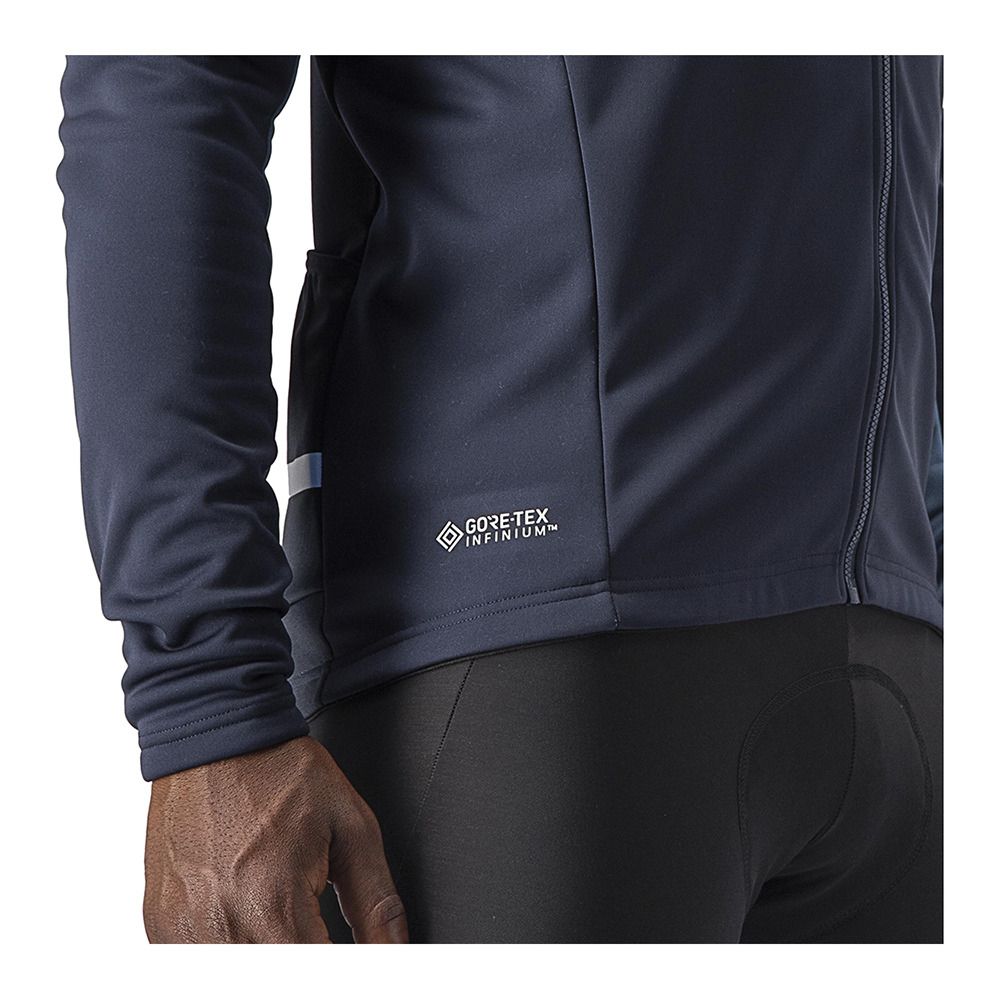 Castelli MORTIROLO 6S - Veste Homme savile blue/steel blue/silver
