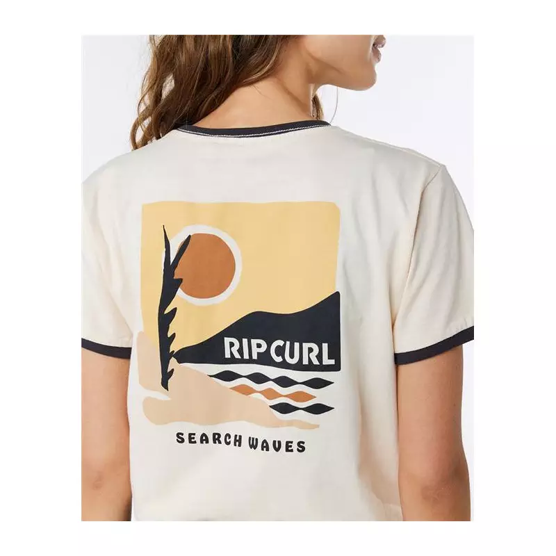 Teeshirt femme RIPCURL Color Block Ringer Tee Off White S