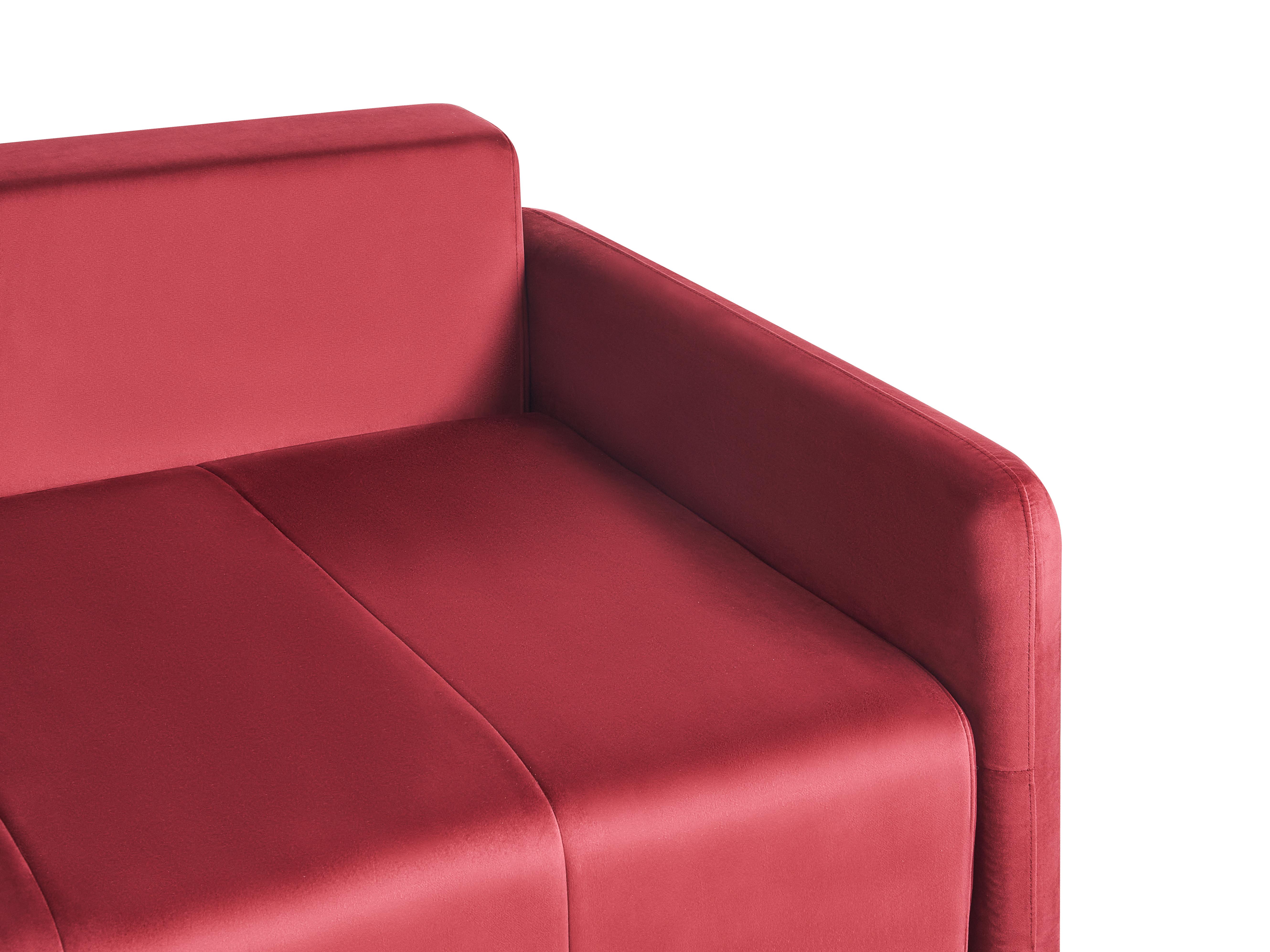 Slaapbank 3-zits EGGE Fluweel Bordeauxrood