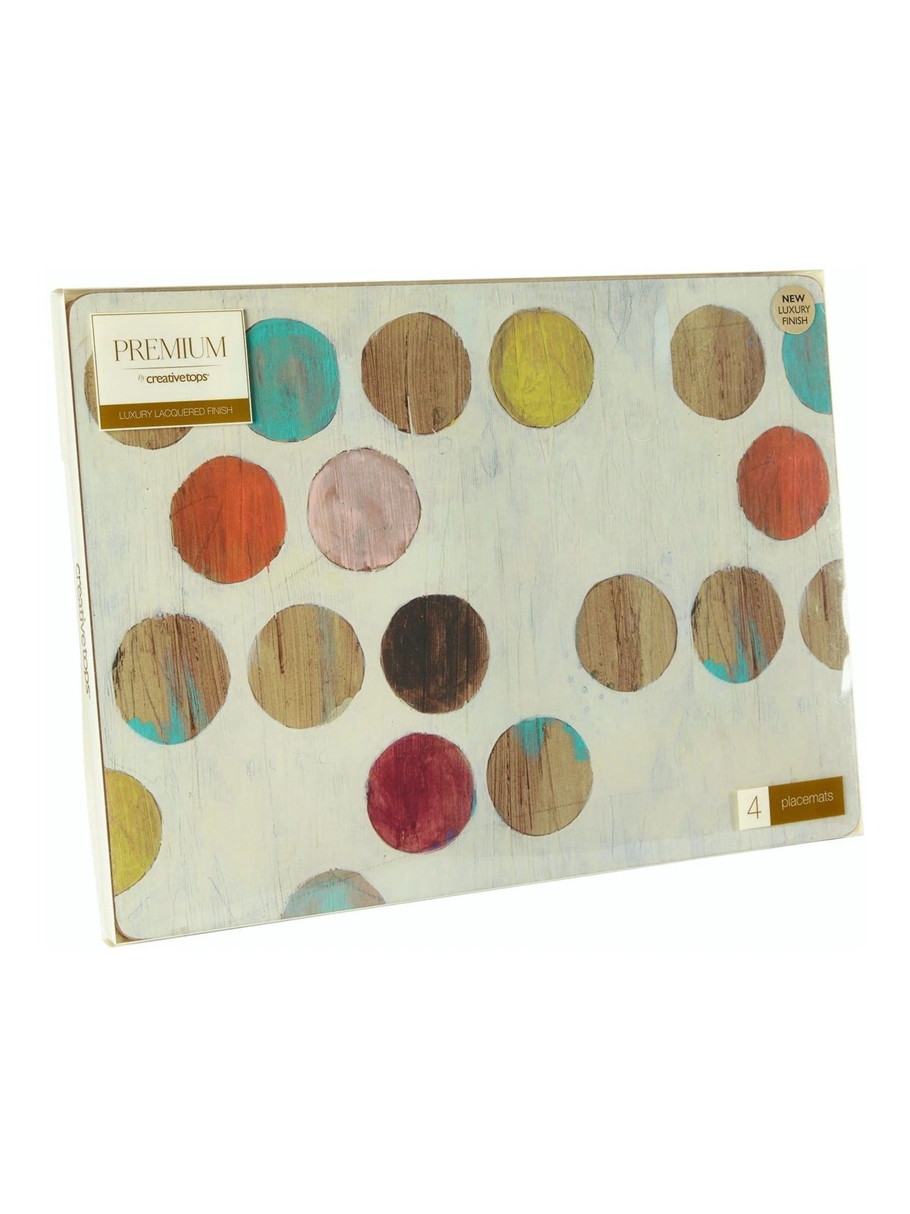 Creative Tops Set of 4 Large Cork Backed Placemat Set with Retro Art