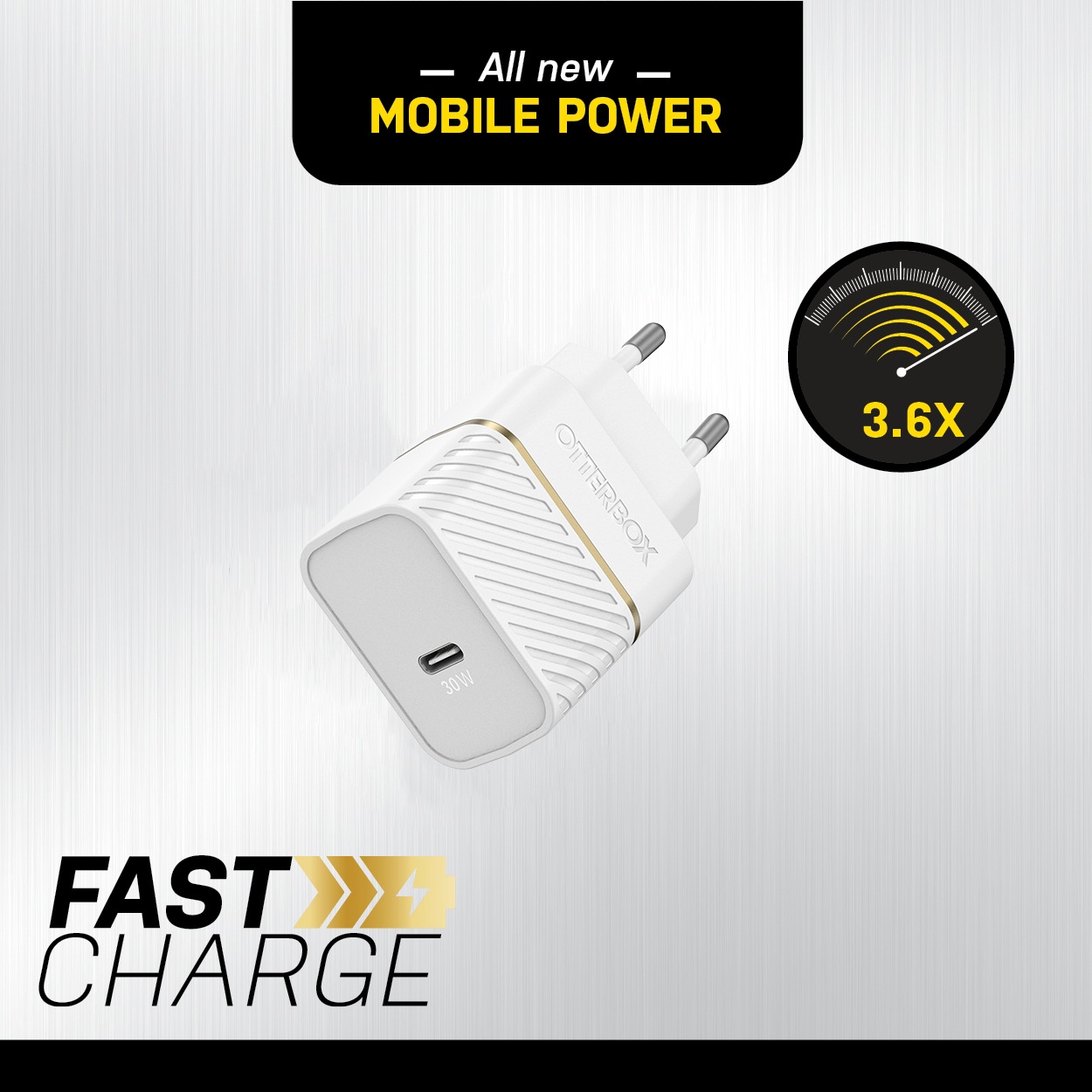 Otterbox Smartphone-Ladegerät »EU WallCharger 20W - 1X USB-C 20W USB-PD« geeignet für Apple iPhone, Samsung Galaxy, Google Pixel