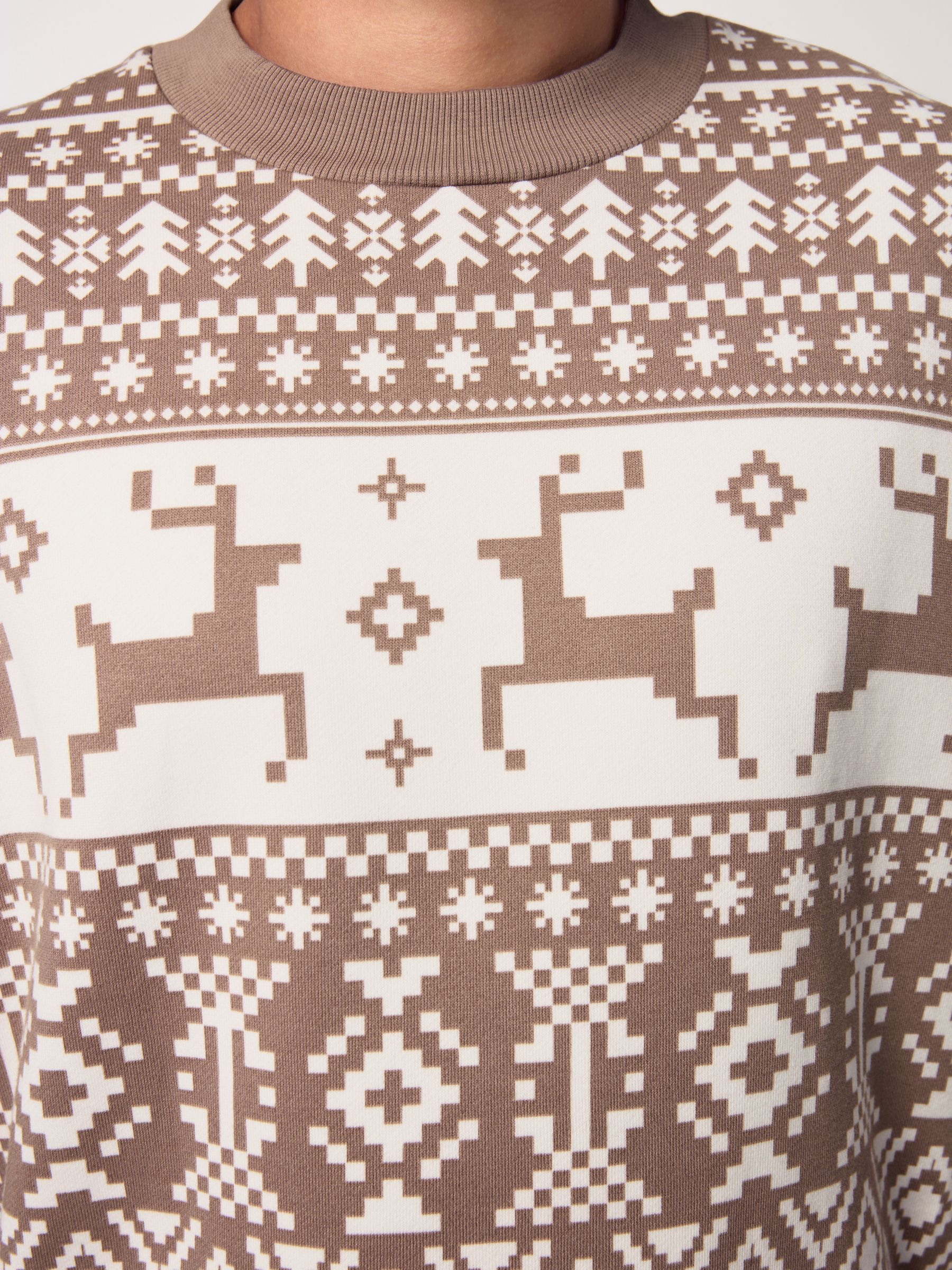 Natuurlijk - 100% Cotton Christmas Crew Sweatshirt