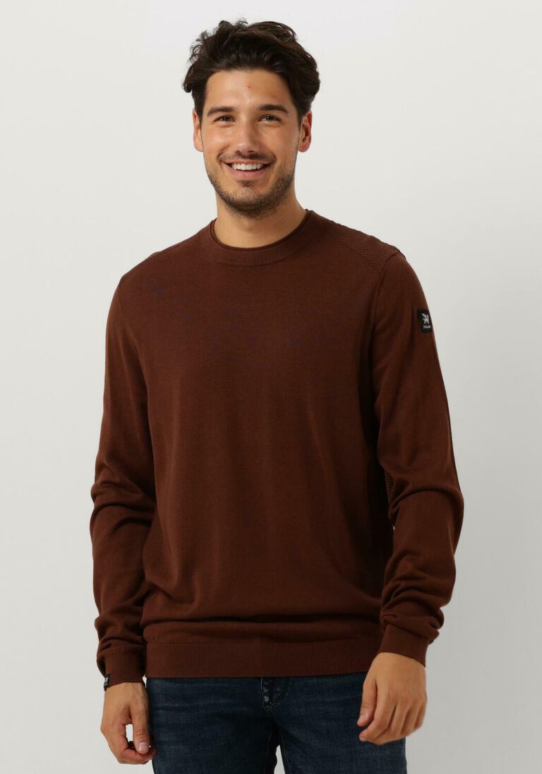 VANGUARD bruine vanguard trui crewneck cotton modal