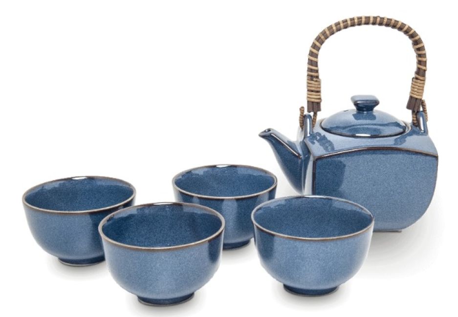 Theeset 5-delig Japans Blauw