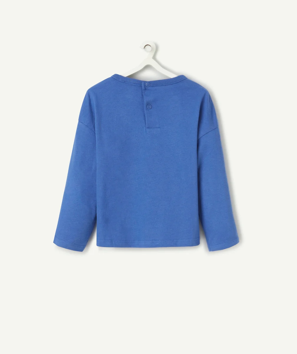 T-SHIRT BÉBÉ GARÇON EN COTON BIO BLEU AVEC FRUITS
