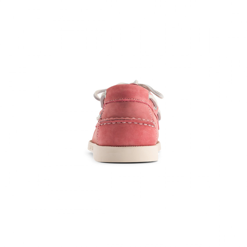 DOCKSIDES NUBUCK Pink-White-CHAUSSURES BATEAU POUR HOMME EN NUBUCK