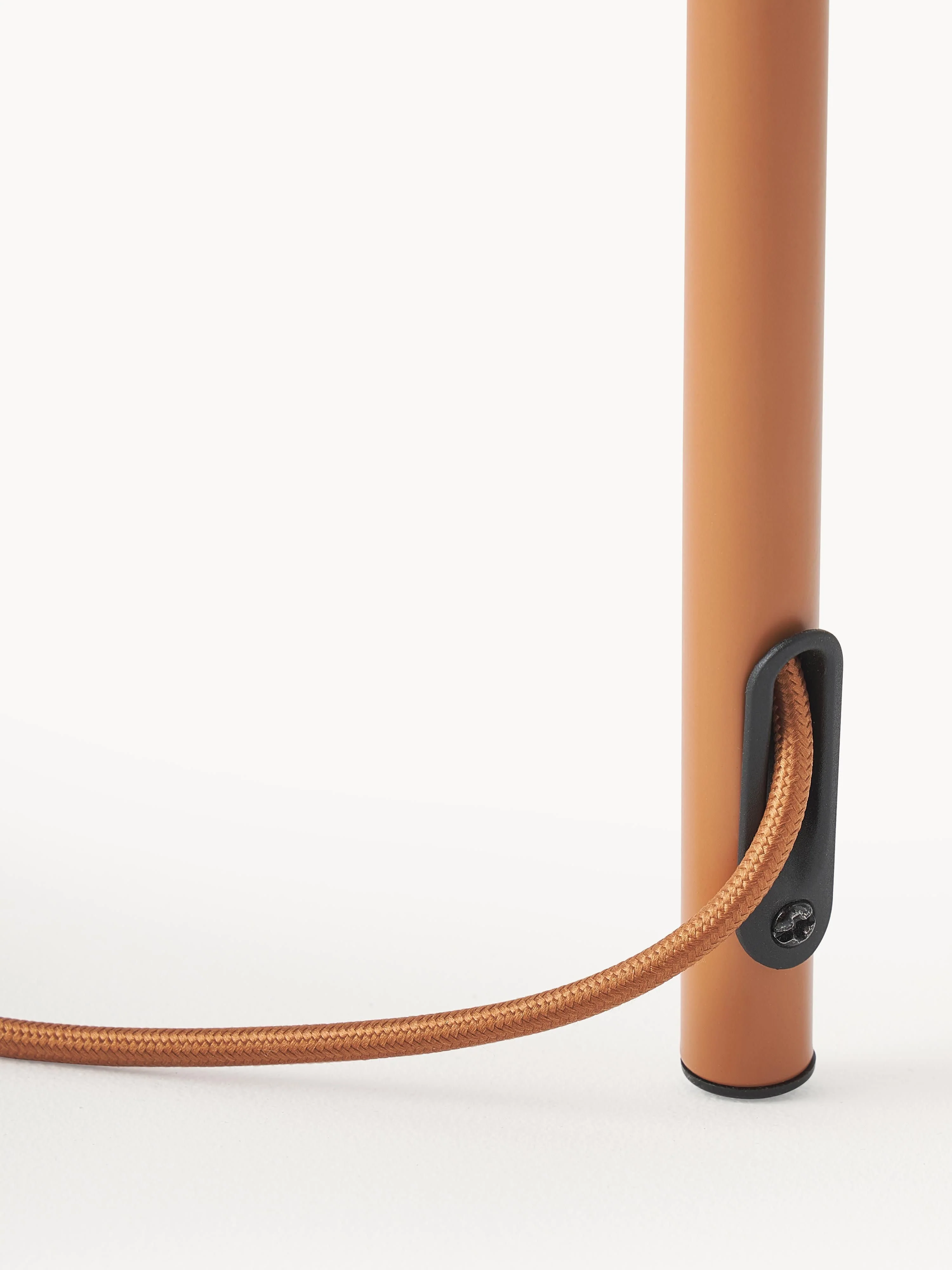 Tripod vloerlamp Cella met stoffen lampenkap