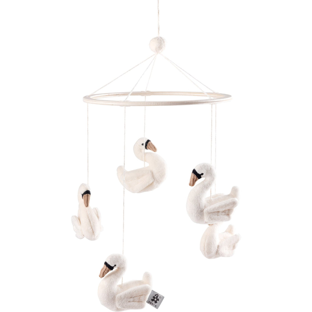 Køb Sebra Beige Swans Baby Uro