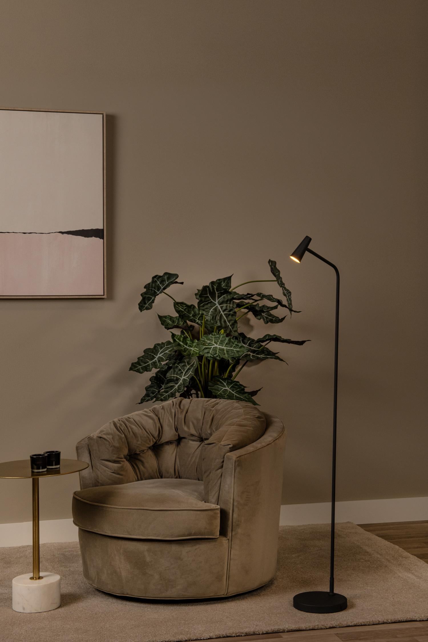 Stirling vloerlamp LED oplaadbaar zwart
