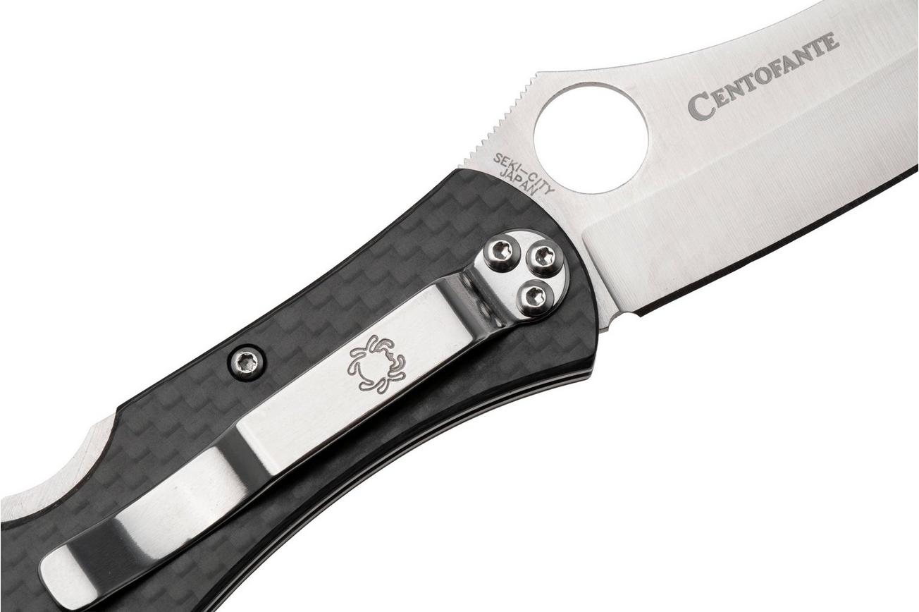 Spyderco Centofante 3 CPM-CruWear C66CFP Carbon Fiber, Sprint Run zakmes