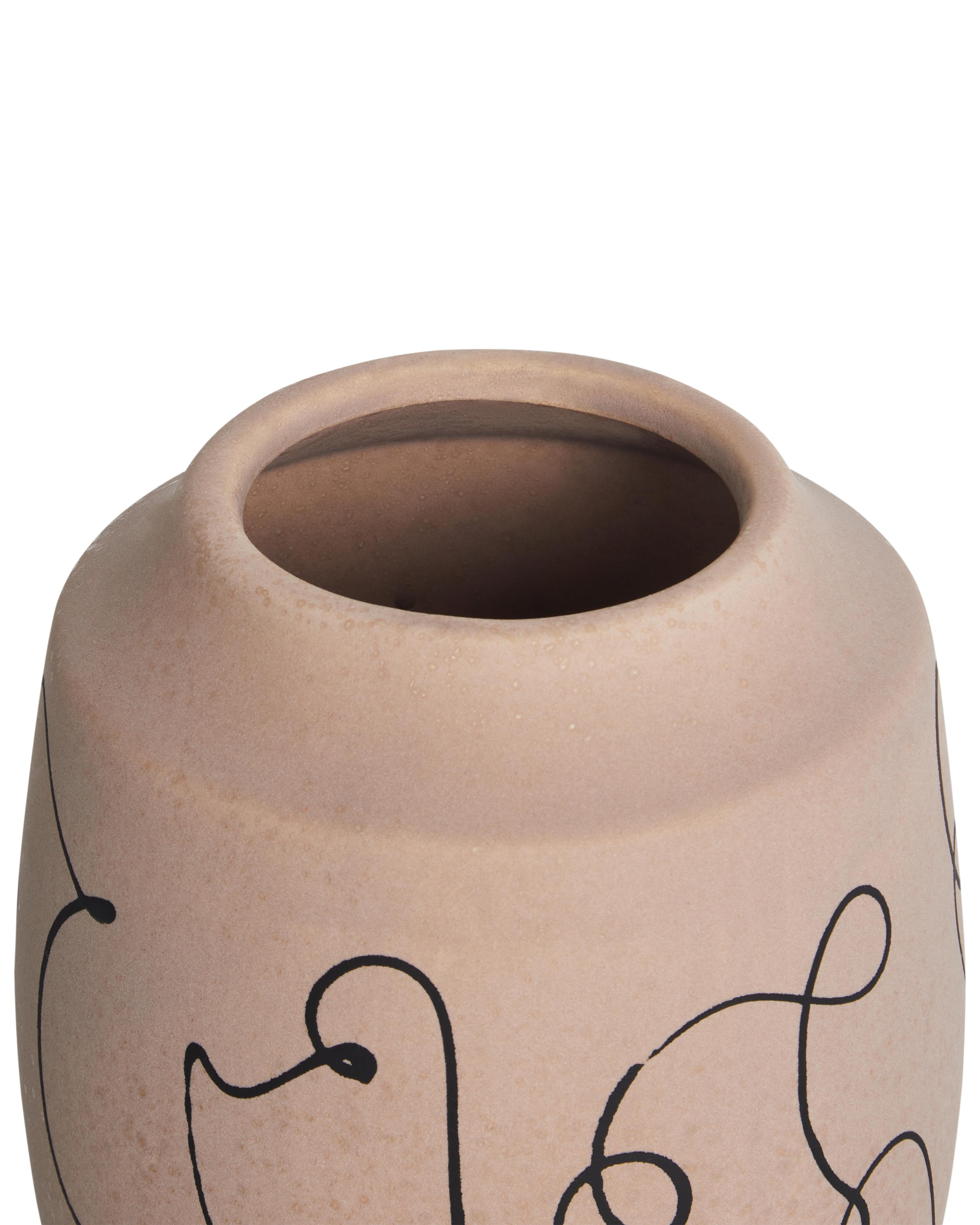 Bloemenvaas SKATE Steengoed 20 cm Zandbeige