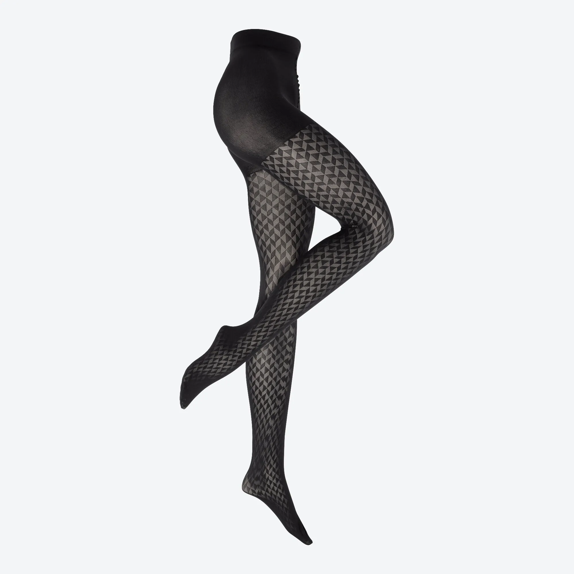 Damen-Mikrofaser-Strumpfhose mit Dreiecks-Muster, 60 DEN