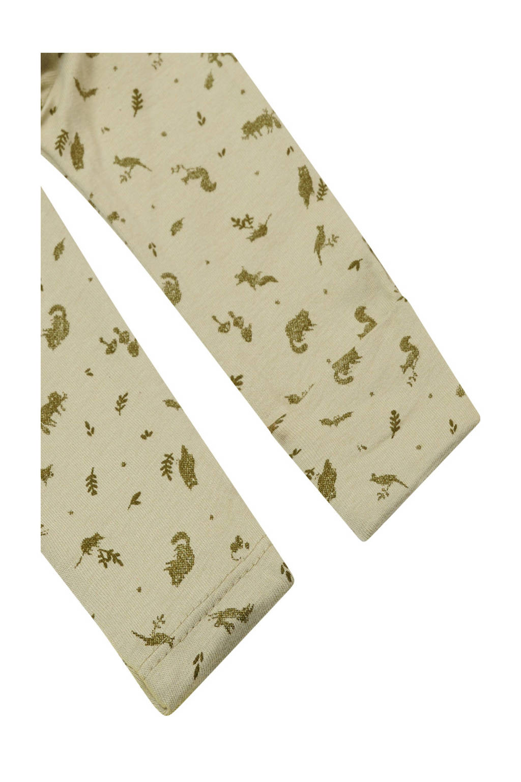 Noppies baby longsleeve met all over print beige/groen