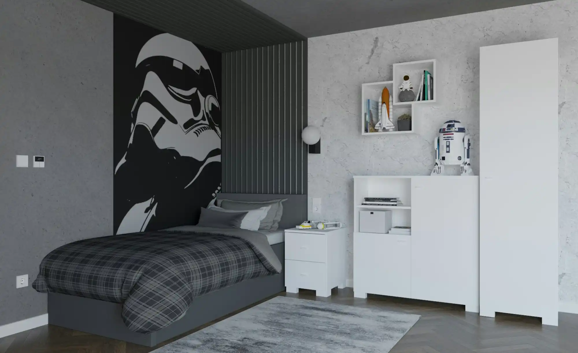 Kleiderschrank Uni White