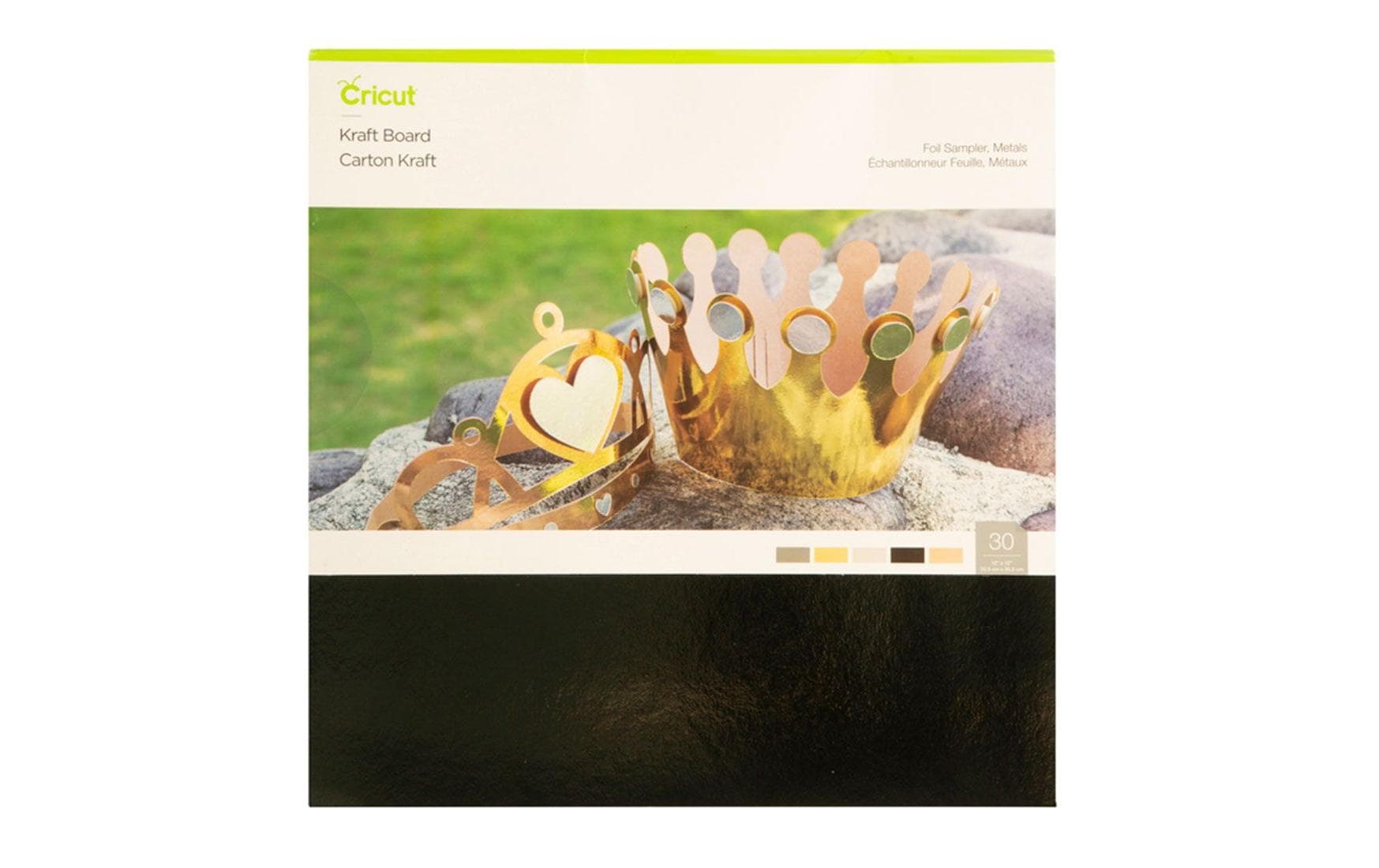 Kraftkarton Metallic 30.5 x 30.5 cm, 30 Blatt, 5 FarbenKraft-Karton zum Basteln