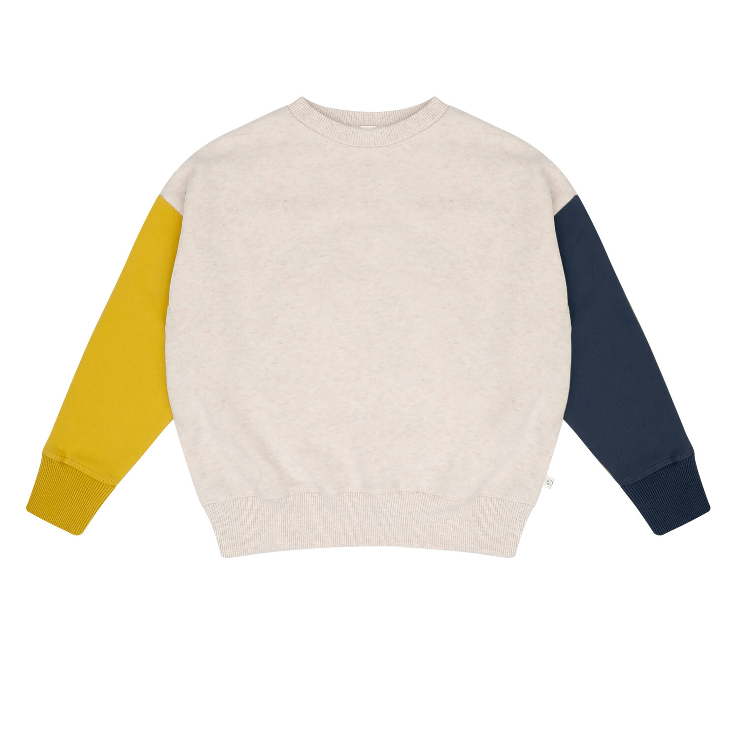 Jenest | Lucky Bird Sweater | Ecru Melange / Gold/Blue