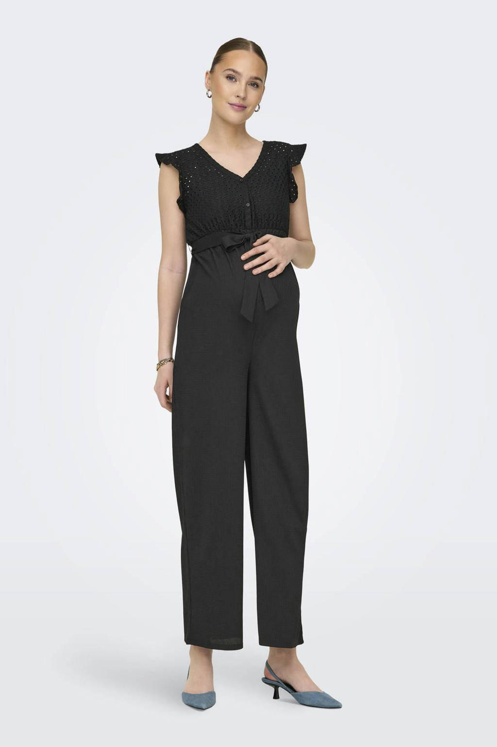 ONLY MATERNITY zwangerschapsjumpsuit OLMELISA zwart