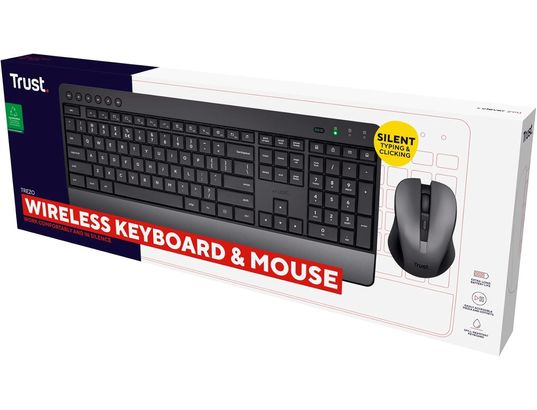 TRUST - Clavier souris sans fil Trezo Comfort Wireless FR - 24534