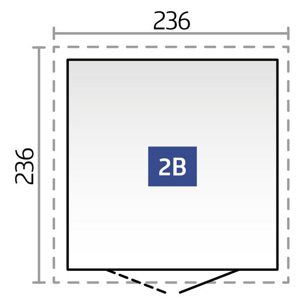 Biohort Gerätehaus Neo 2B, ca. B236/H222/T236