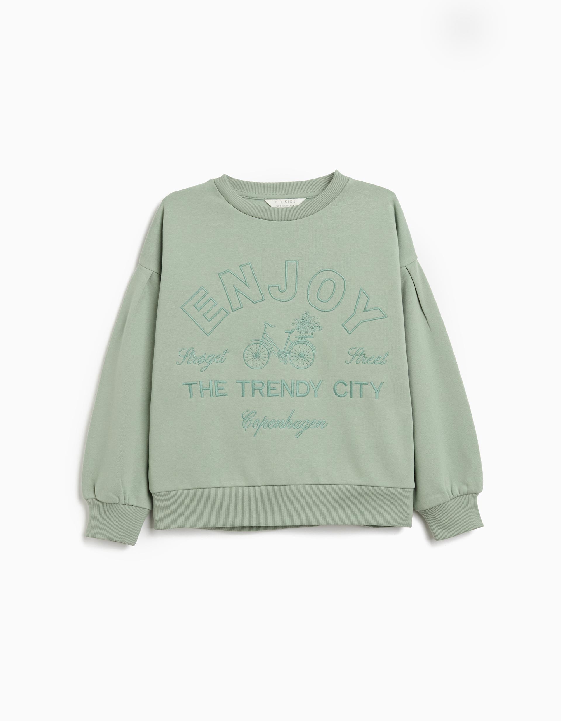 Sweatshirt de Felpa, Menina, Verde