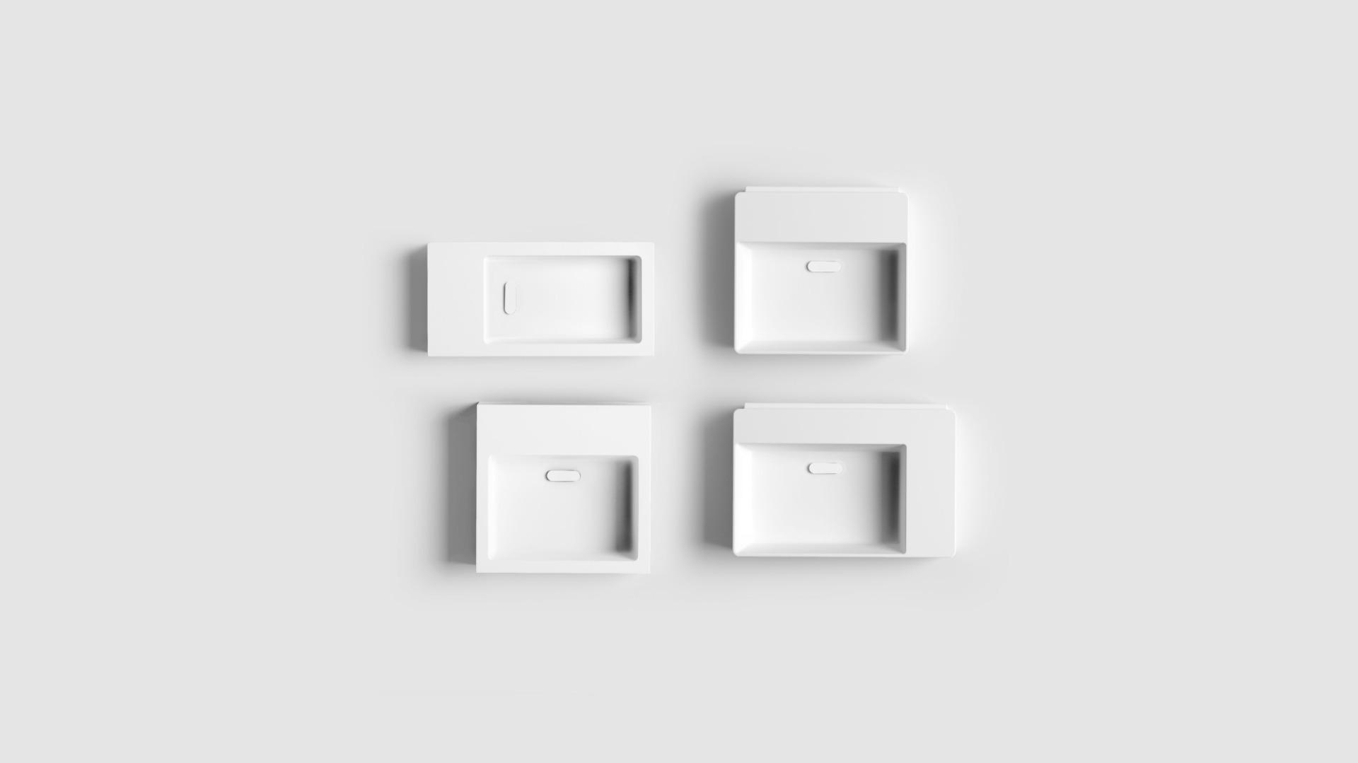 Clou Flush 1 fontein 28cm solid surface wit mat