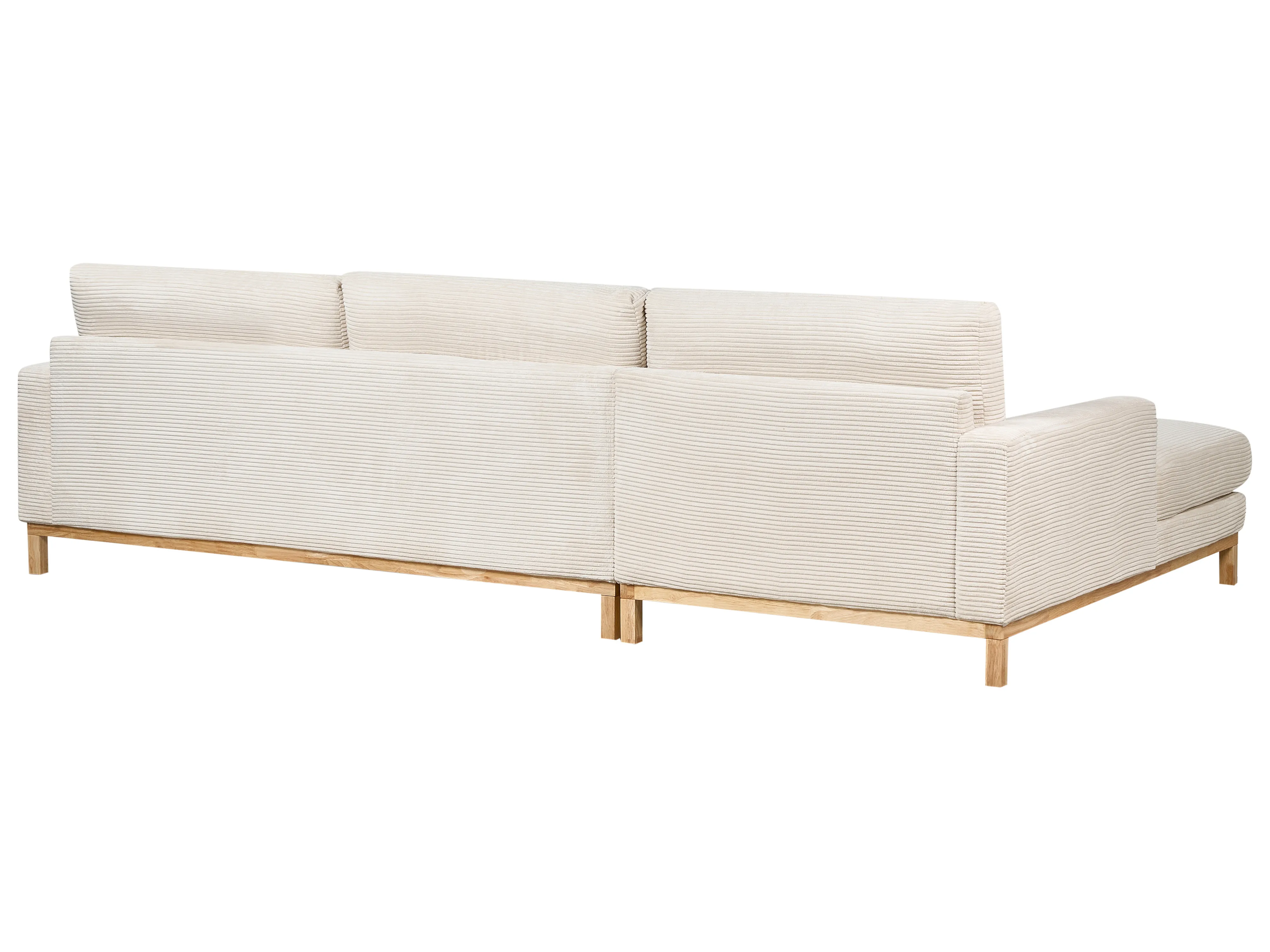 Hoekbank 4-zits SIGGARD II Corduroy Lichtbeige rechtszijdig