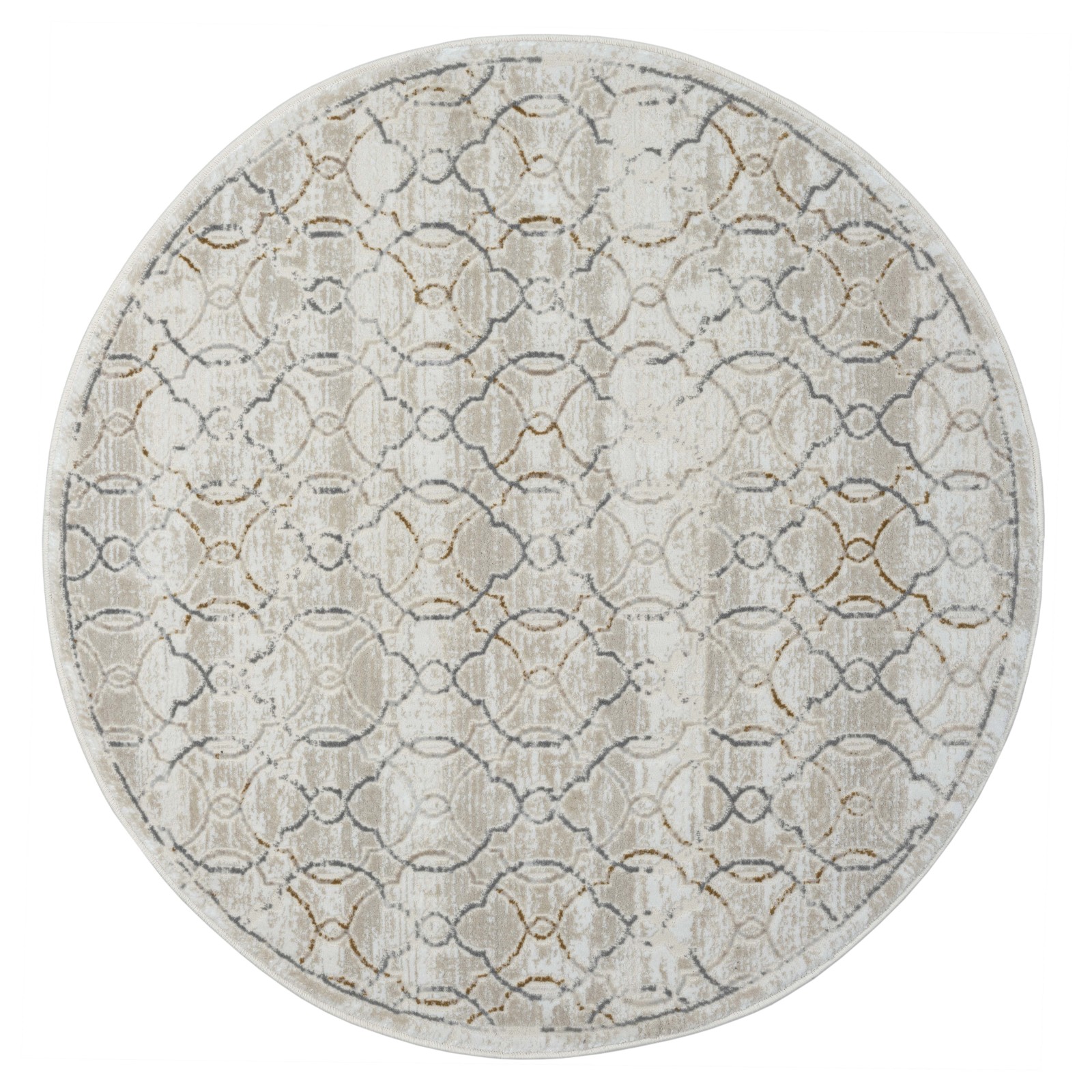Kurzflorteppich MY FLOOR - beige -Ø 120 cm