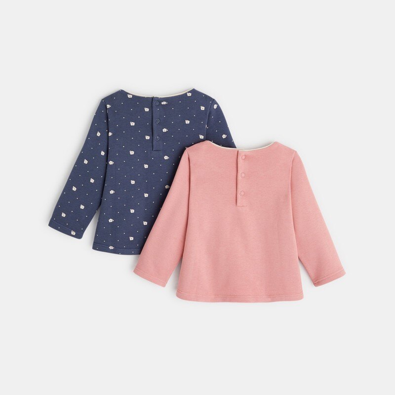 Sweat molleton léger (lot de 2) rose bébé fille Rose