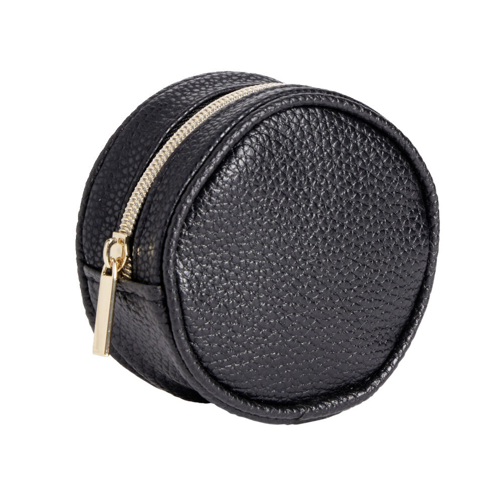 Porte-monnaie rond simili uni Ø9cm (6 modèles)