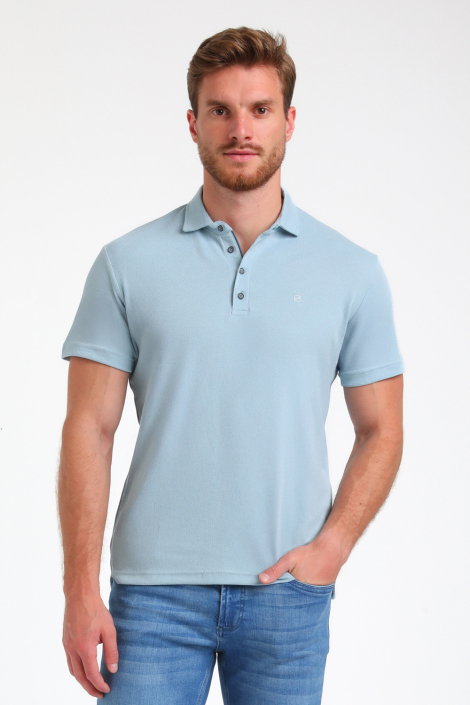 Gabbiano blauwe heren polo