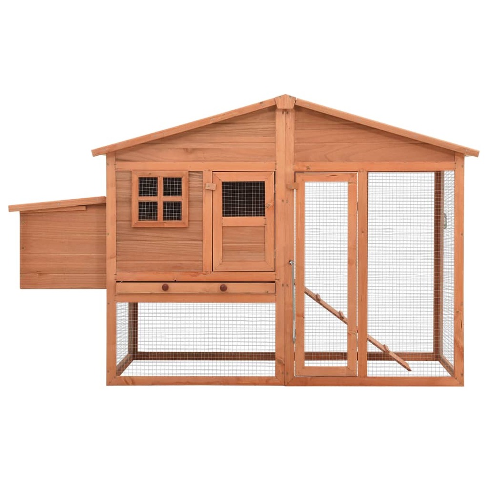 Poulailler avec nichoir 191 x 67 x 117 cm bois de sapin massif