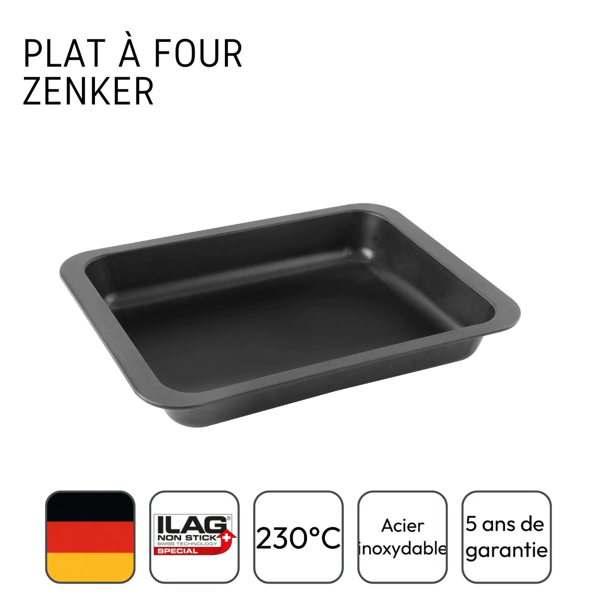 Plat à four rectangulaire 37 x 27 cm Spécial Cooking Zenker