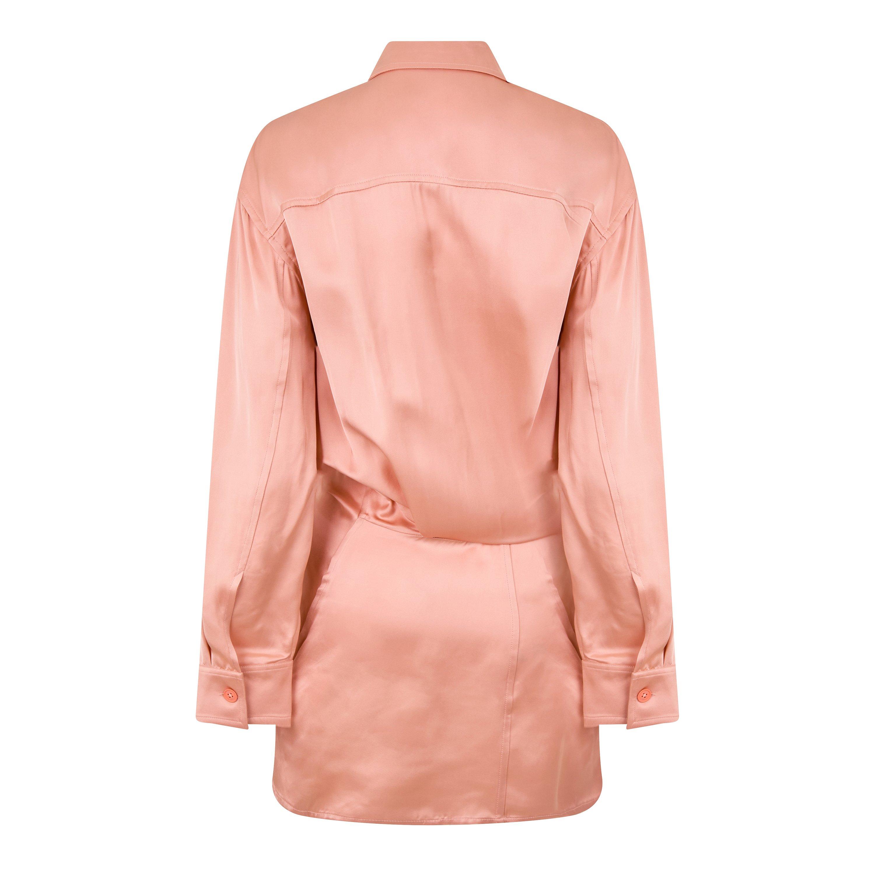 Off White Twist Shirt Dress