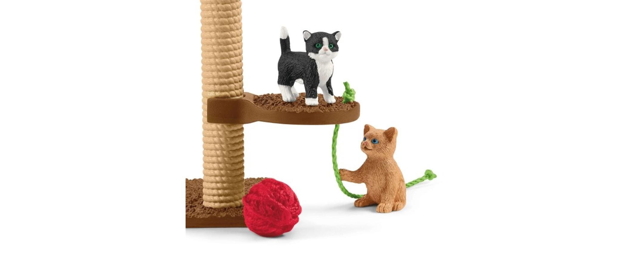 Spielfigurenset Farm World Spielspass für niedliche KatzenSpielset mit verstellbarem Kratzbaum