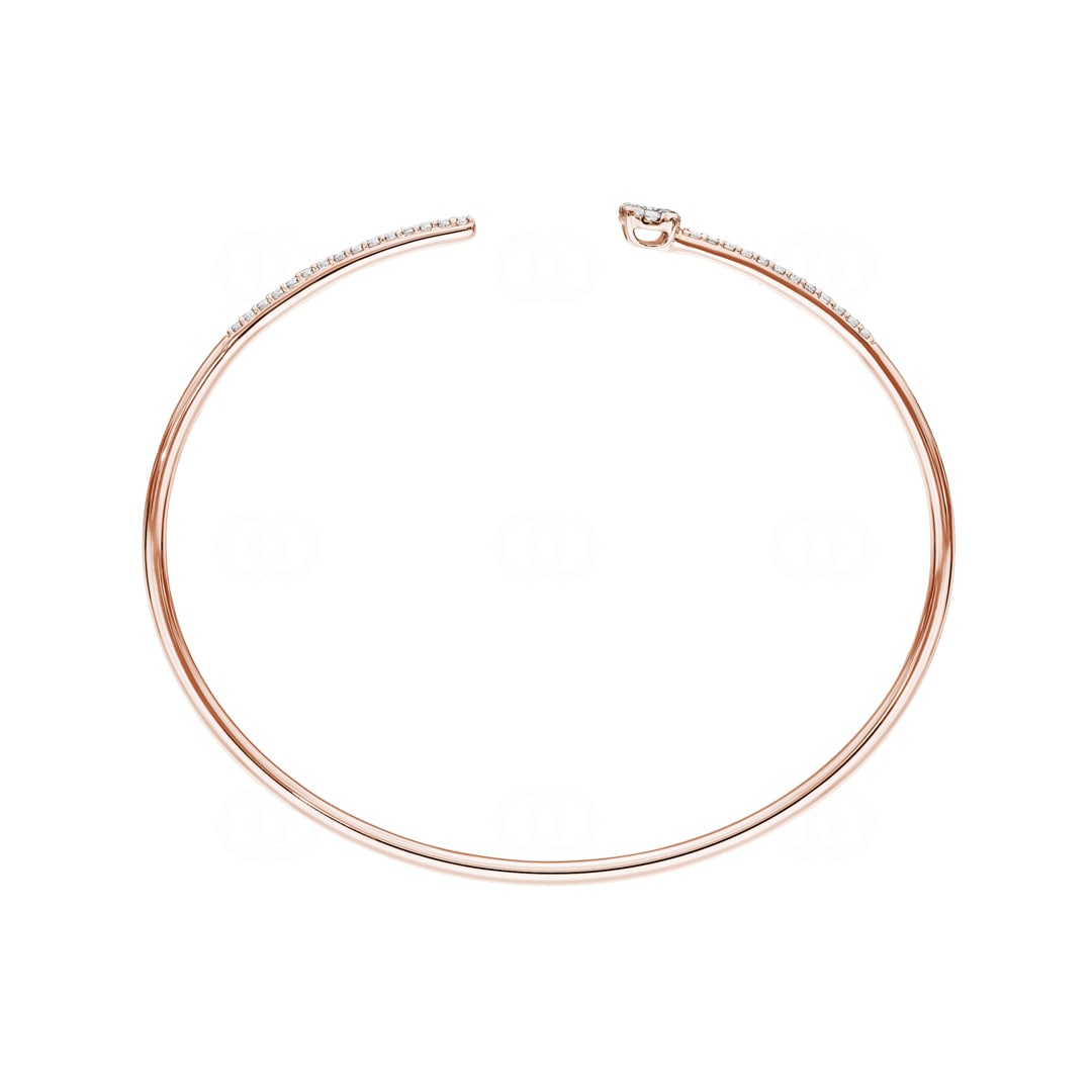 0.33 Karat Diamantarmreif offen 750/18 K Roségold