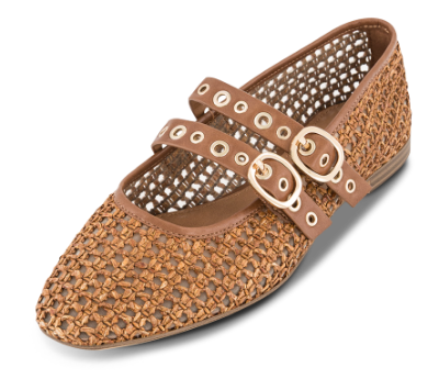 Tamaris Mary Jane Ballerina Cognac 1-22144-46