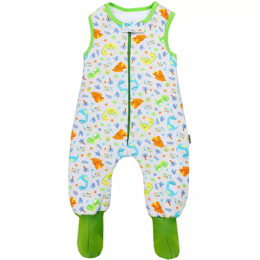 TupTam Baby Winter Schlafsack mit Beinen und Füßen grüngrau